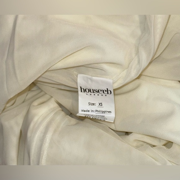 NWOT House of cb Valentina one shoulder Bustier dress in ivory sz XS - Picture 7 of 8